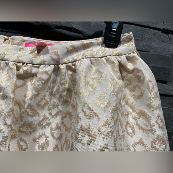 Lilly Pulitzer NWOT Leah Animal Print Bubble Hem Metallic Accent Mini Skirt sz12 - Picture 11 of 15